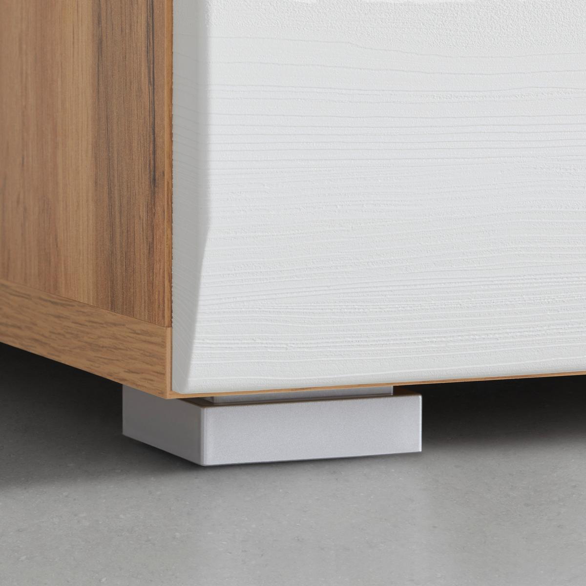 Schuhschrank in Weiß/Eichefarben - Eichefarben/Weiß, KONVENTIONELL (126/104/40cm) - Mömax