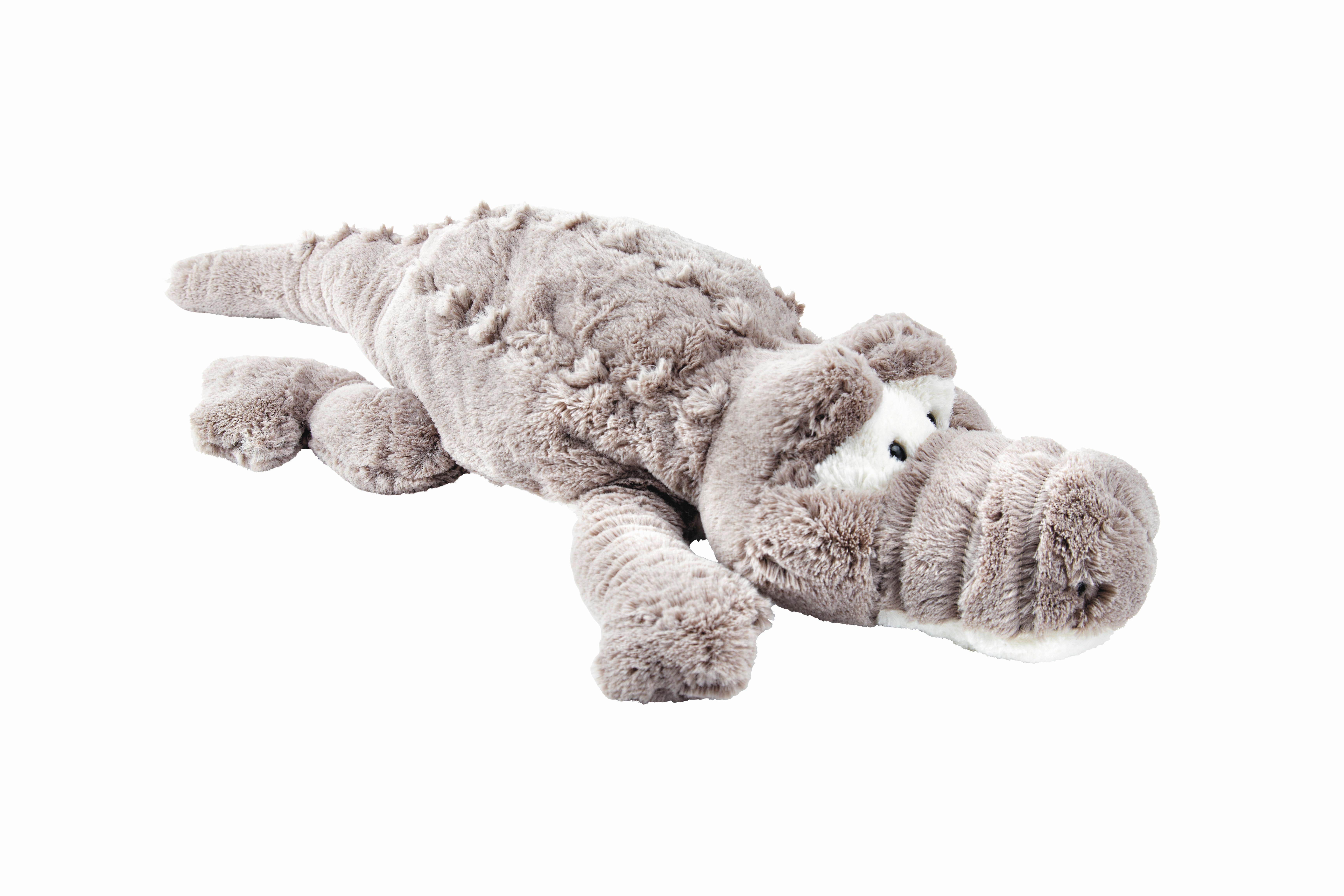 Animal de pluș Krokodil - crem/taupe, textil (85cm) - Modern Living