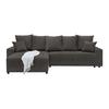 Ecksofa Alatri Anthrazit - Anthrazit/Schwarz, MODERN, Kunststoff/Textil (289/90/176cm) - Based