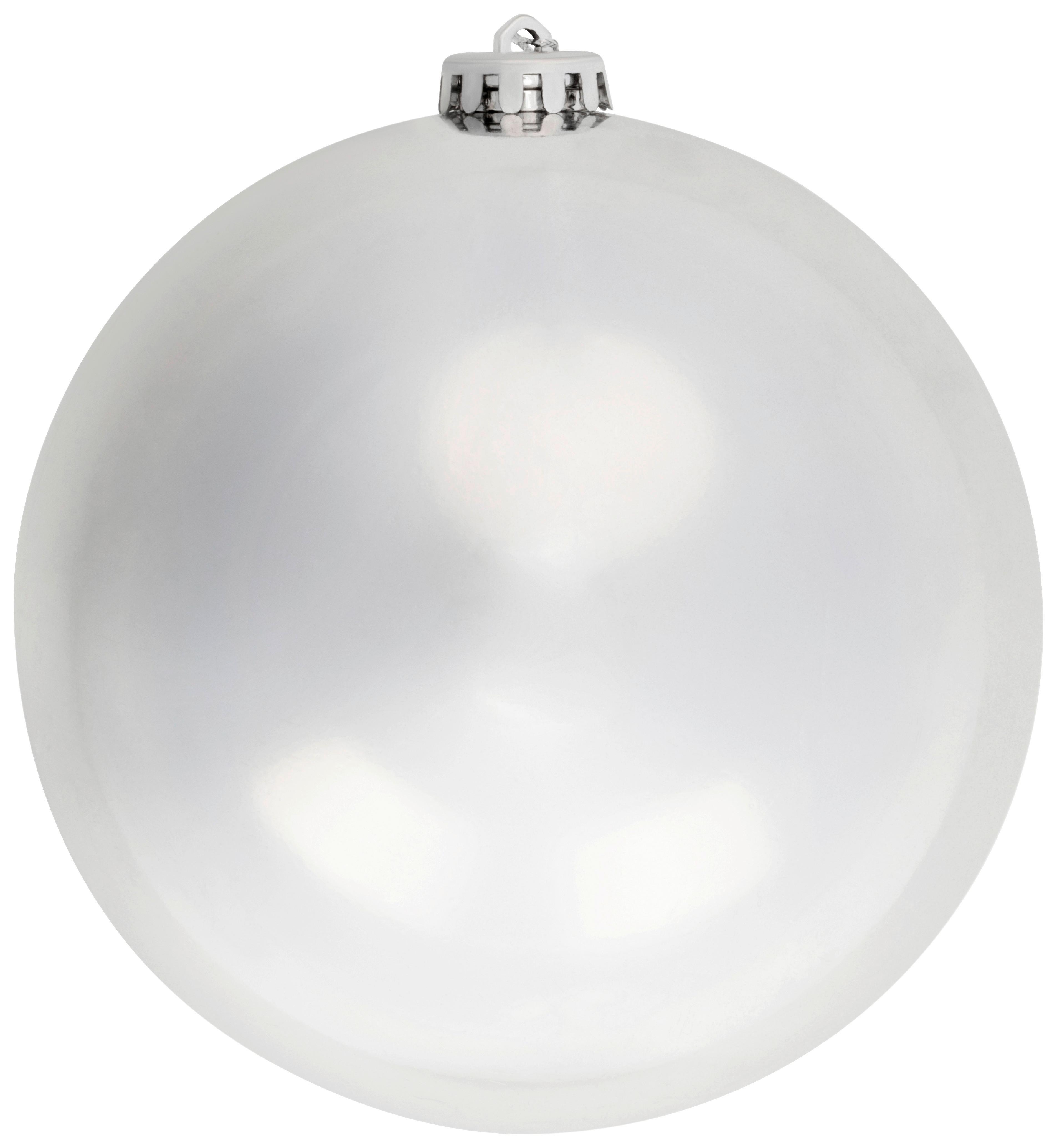 Christbaumkugel Big Silberfarben - Silberfarben, Kunststoff (15cm) - Mömax