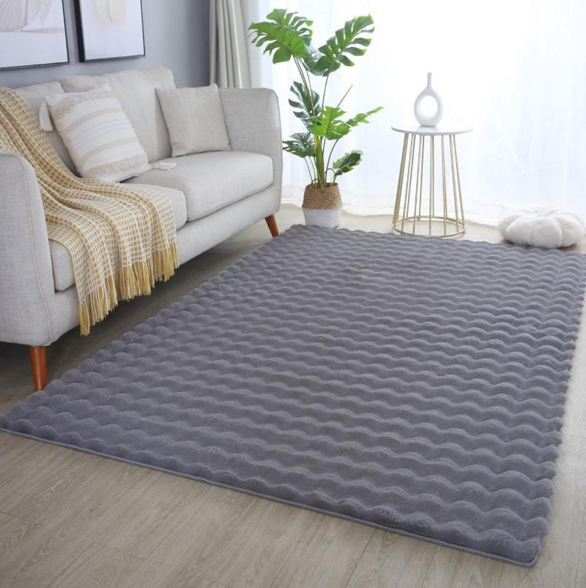 Preproga Z Visokim Florom Ambiance, Siva, 120x170cm - siva, Basics, tekstil (120/170cm) - Novel
