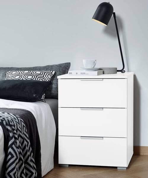 NOPTIERA ALABAMA - alb, Modern, material pe bază de lemn (47/62/42cm) - Modern Living