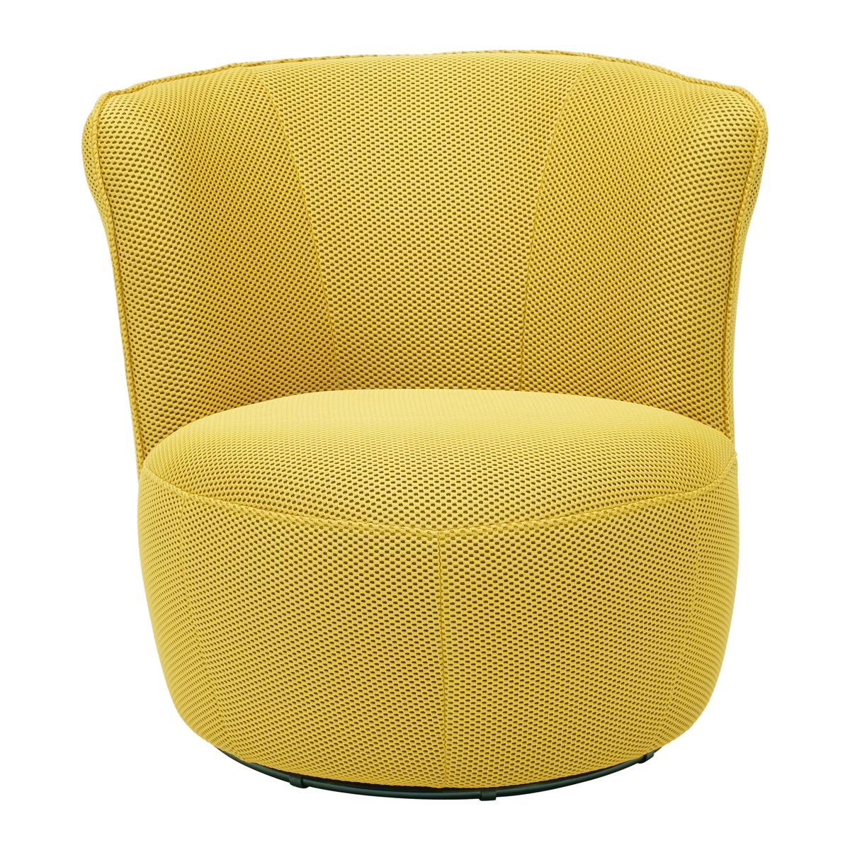 Drehsessel Jasima Mesh Hellgelb - Gelb, MODERN, Textil/Metall (77/81/85cm) - Mömax