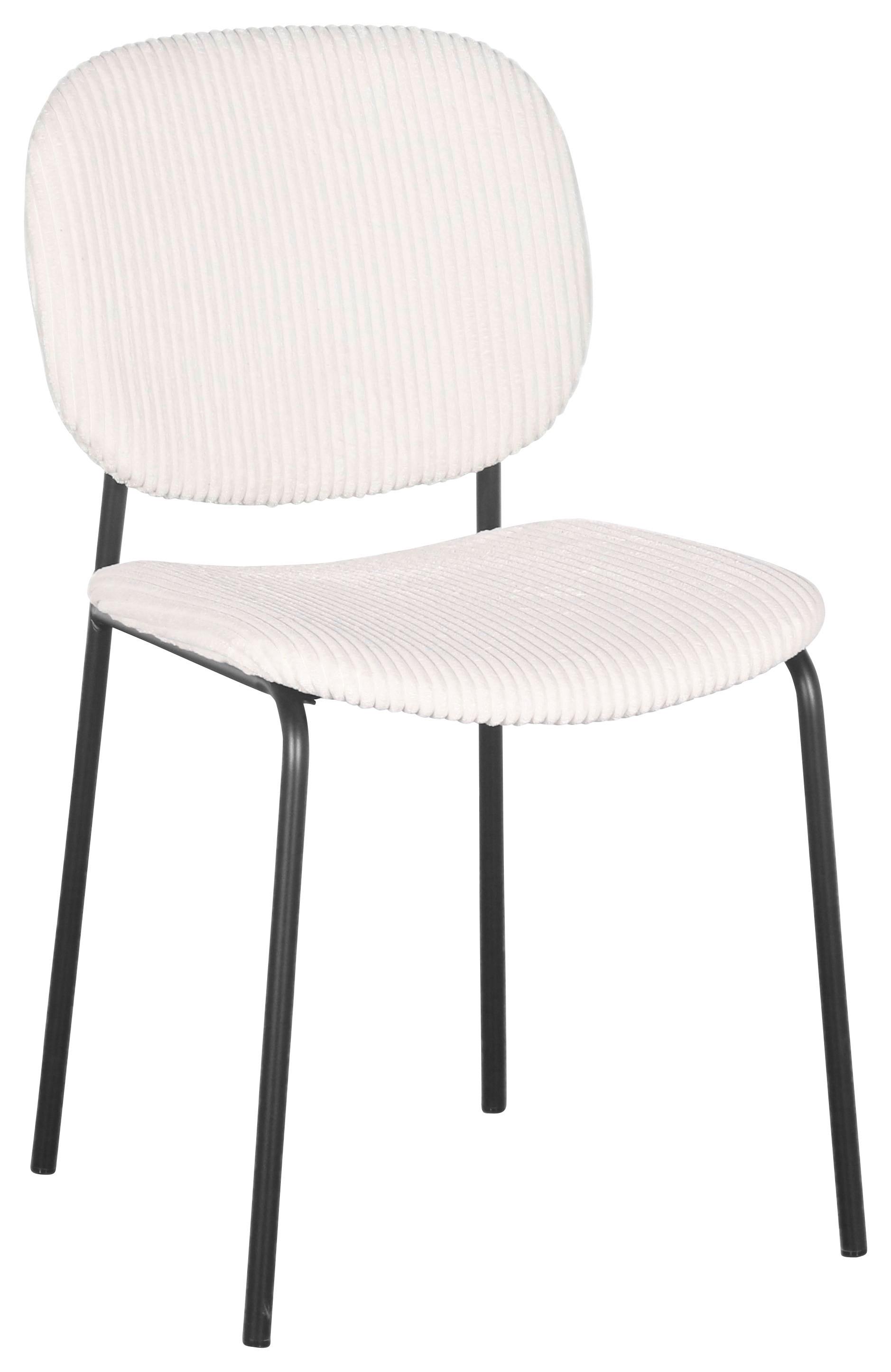 Stuhl Ira in Beige - Beige/Schwarz, MODERN, Holz/Textil (47/83/53cm) - Mömax
