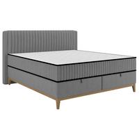 Bett Elena Graphitfarben ca. 200x200cm - Graphitfarben, KONVENTIONELL, Holz/Holzwerkstoff (200/200cm) - Sembella