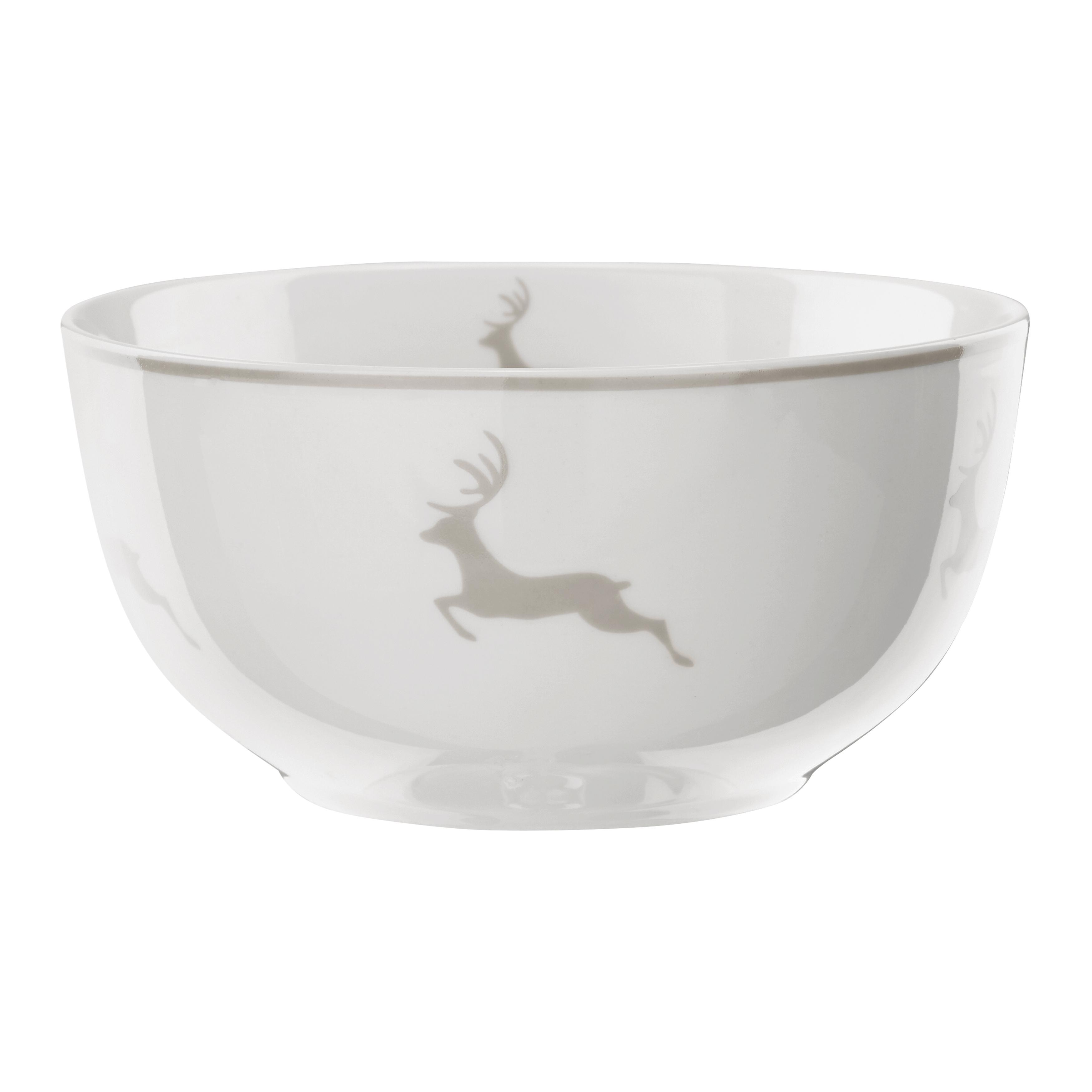 Müslischale aus Keramik 2-teilig ''My Deer'' - Weiß/Grau, MODERN, Keramik (14/7,5cm) - Bessagi Home