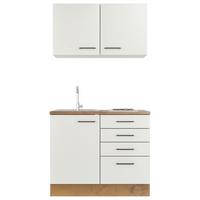 Majhna Kuhinja Z Aparati Avila, Magnolija, Barva Hrasta - magnolija/črna, Moderno, kovina/leseni material (100cm) - FlexWell