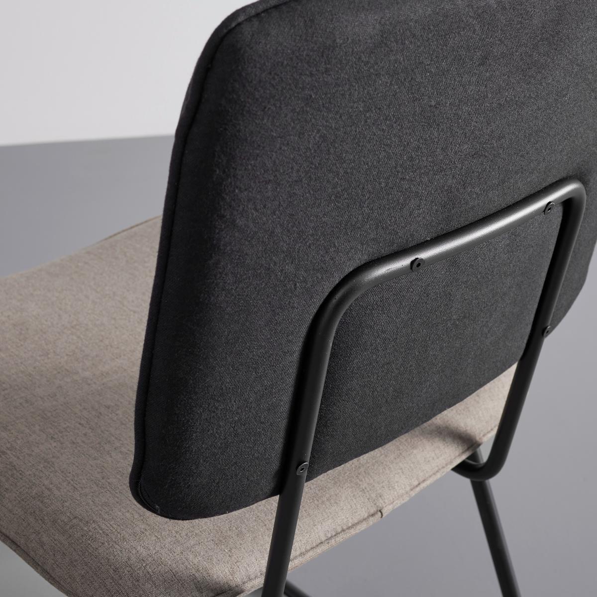 KRZESŁO AVA - czarny/taupe, Modern, metal/drewno (49/85/62cm) - Bessagi Home