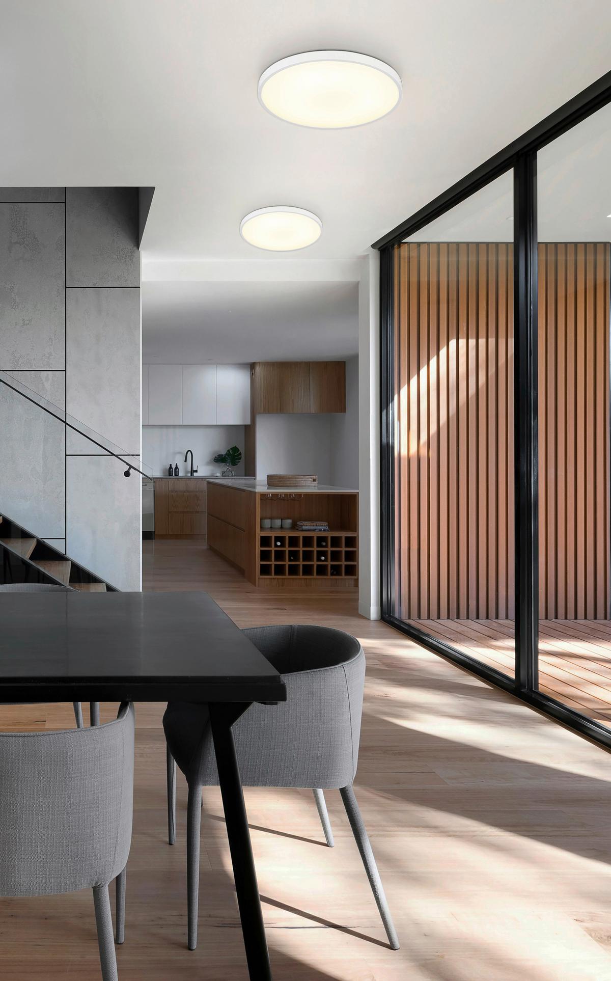 LED-DECKENLEUCHTE 41566-15W NIELSEN - Weiss, Konventionell, Kunststoff (23/3,55cm) - Globo