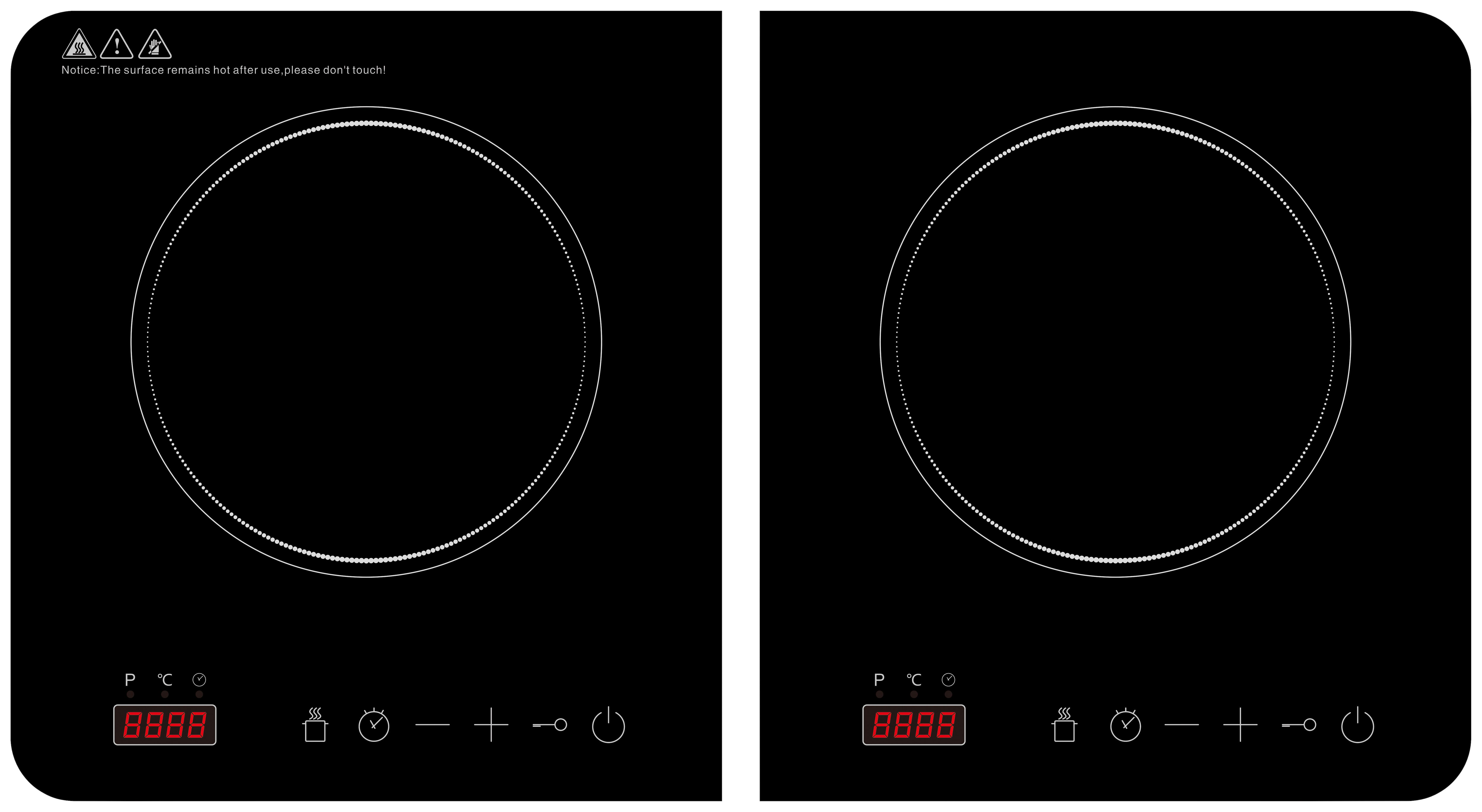 Doppelkochplatte Devin in Schwarz max. 3500 Watt - Schwarz, Romantik / Landhaus, Glas/Kunststoff (56/31/6,5cm) - Insido