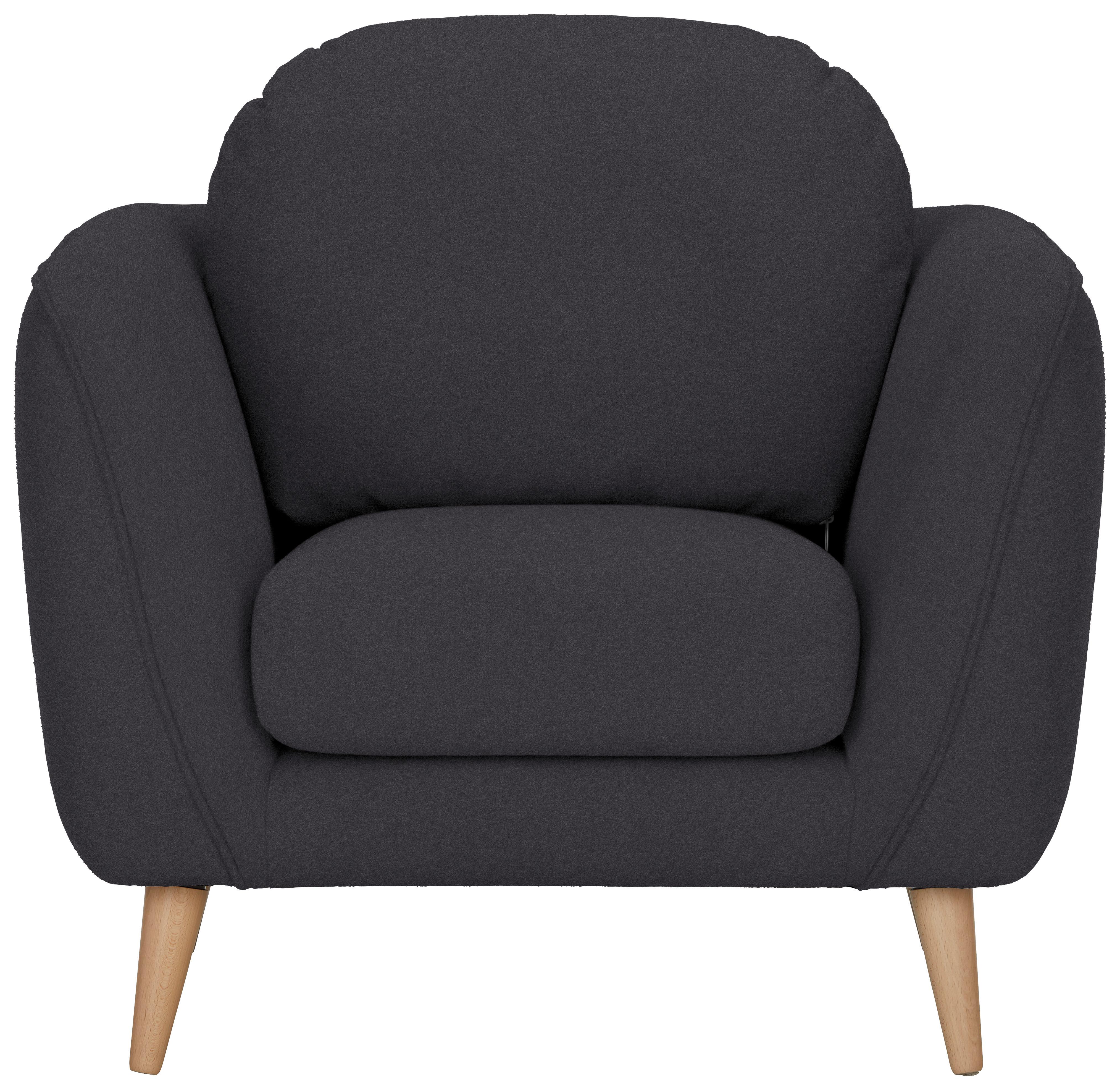 Fotelja Nicolo - siva/prirodne boje, Konventionell, tekstil (98/70/47/97cm) - Zandiara