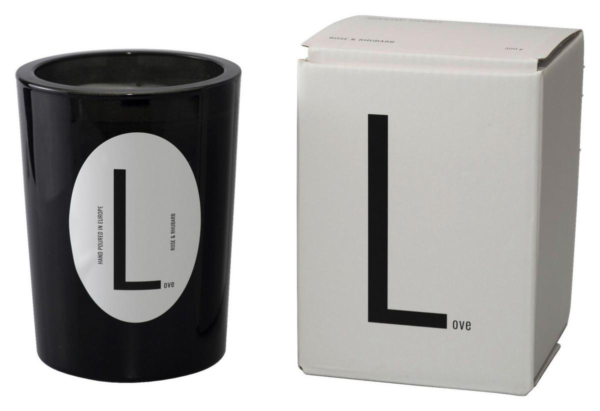 Gyertya Üvegben Letter - világosbarna/fehér, Üveg/paraffin (9/12cm) - Modern Living