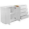 SIDEBOARD GIOVANNI - vit/ekfärgad, Modern, trämaterial/trä (170/85,5/40cm) - Premium Living