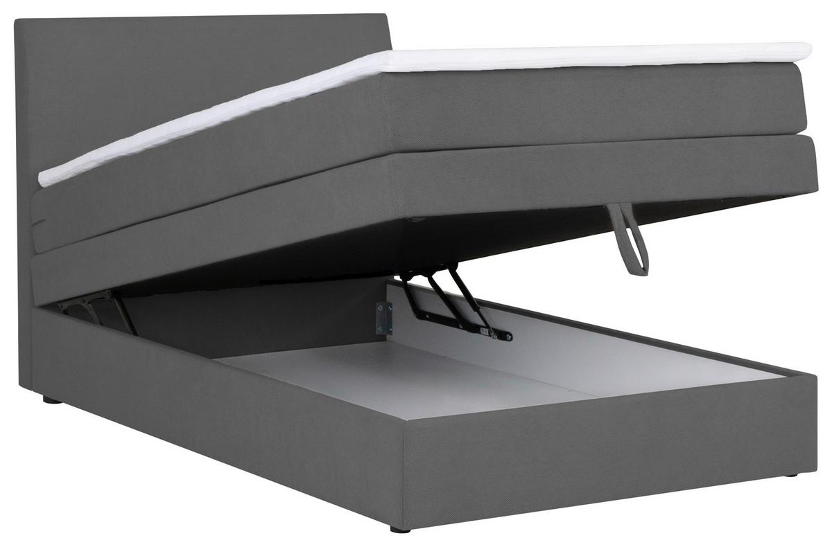 PAT BOXSPRING WICKIE - gri, Konventionell, lemn/metal (120/200cm)