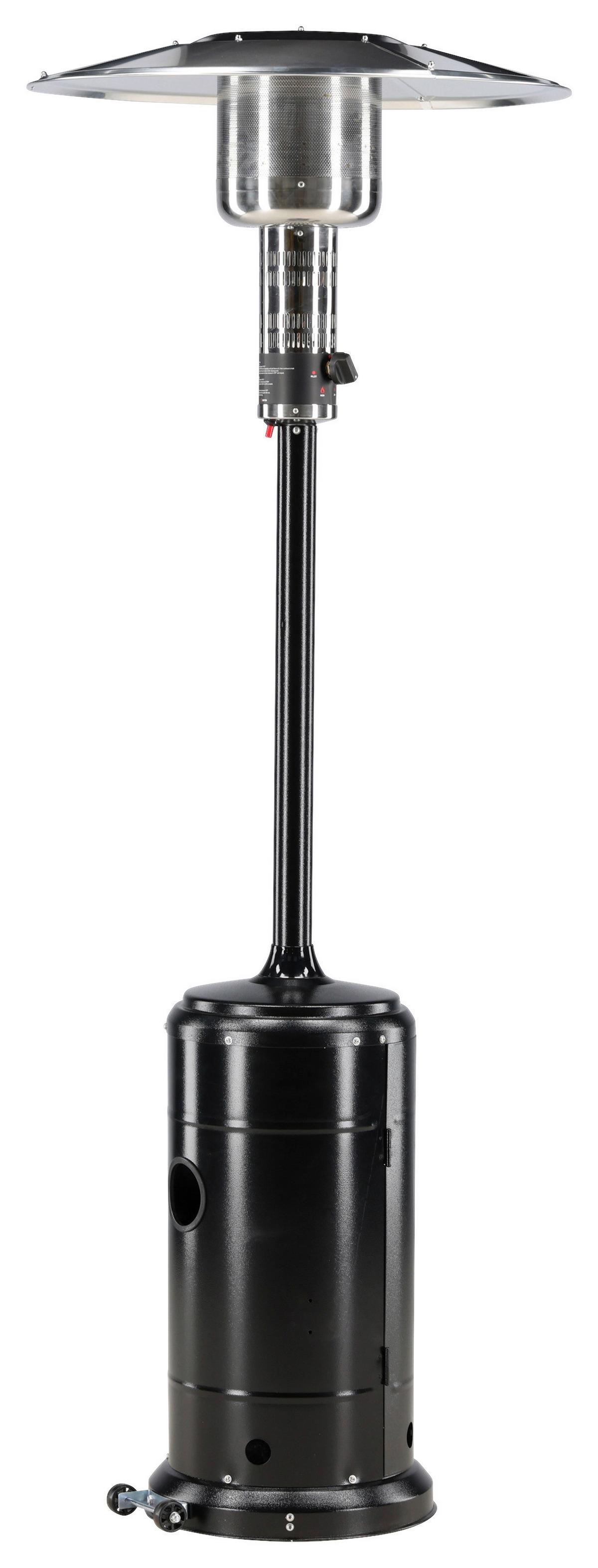 Terrassenstrahler Hottie ca. 81,5x225x82 cm Schwarz - Silberfarben/Schwarz, KONVENTIONELL, Metall (81.5/225/82cm) - Gardenson