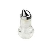 Zuckerstreuer Sugar aus Glas ca. 160 ml - Transparent/Silberfarben, Glas/Kunststoff (160ml)