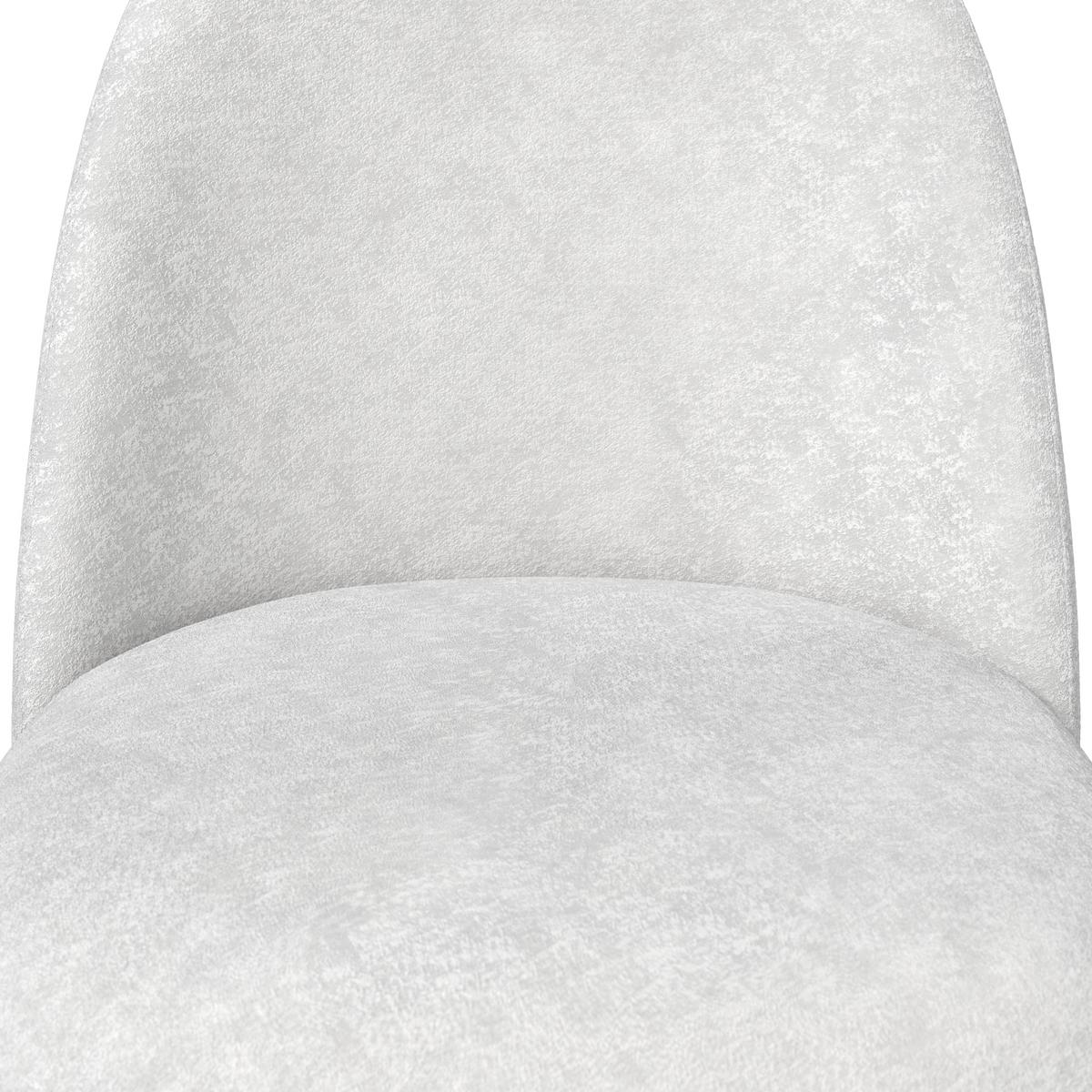 Stuhl Elora Hellgrau Webstoff Gepolstert - Hellgrau/Schwarz, MODERN, Textil/Metall (48/86/55cm) - Bessagi Home