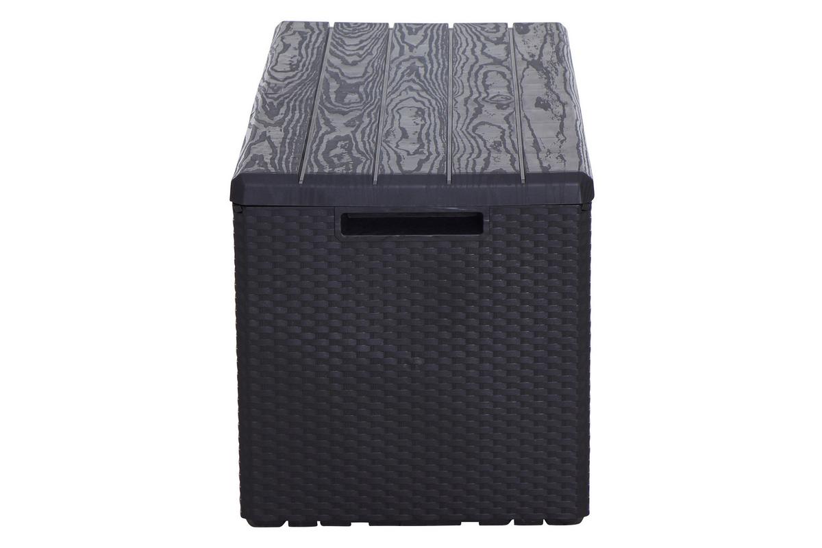 Kissenbox Portofino ca.55x56x124cm Anthrazit - Anthrazit, KONVENTIONELL, Kunststoff (55/56/124cm) - Ambia Garden