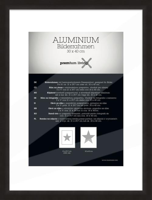 Okvir Za Slike Aluminium - črna, Basics, kovina (33,1/43,1/2.2cm) - Premium Living