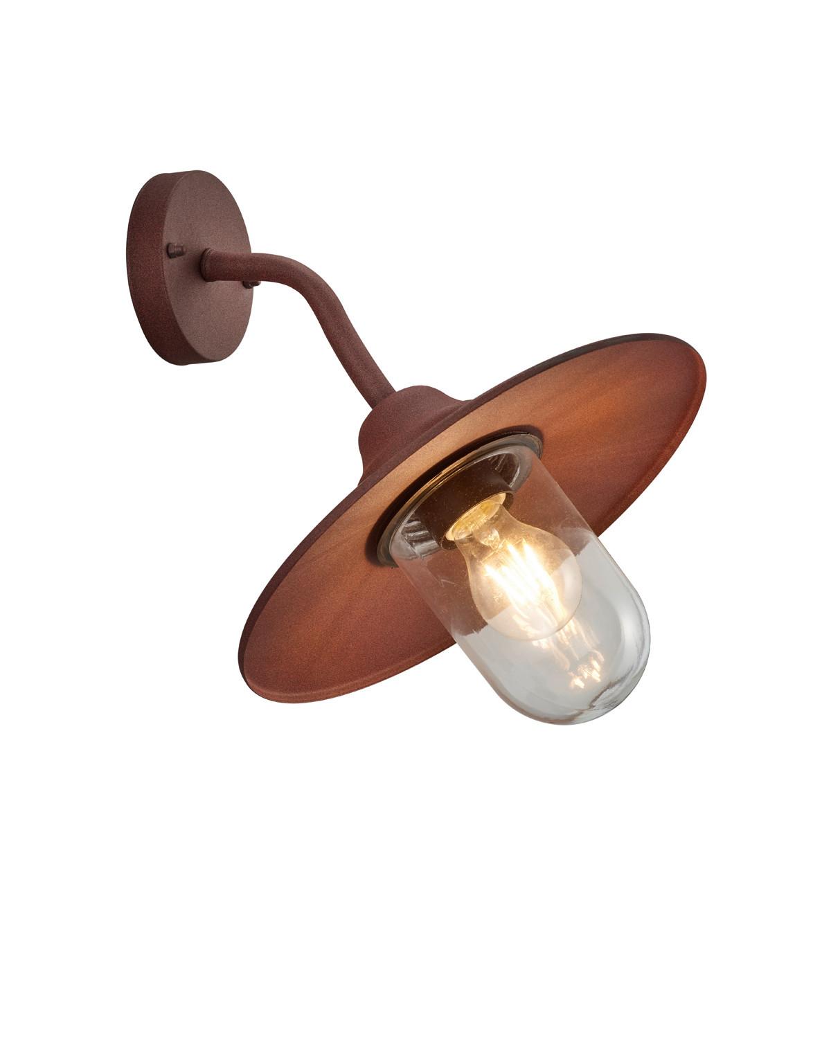Wandleuchte Brenta in Rostfarben max. 40 Watt - Rostfarben, Natur, Metall (30/32cm) - Trio Leuchten