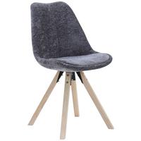 Stol Lilly 2, Antracit - naravne barve/antracit, Moderno, tekstil/les (49/85/57cm) - Based