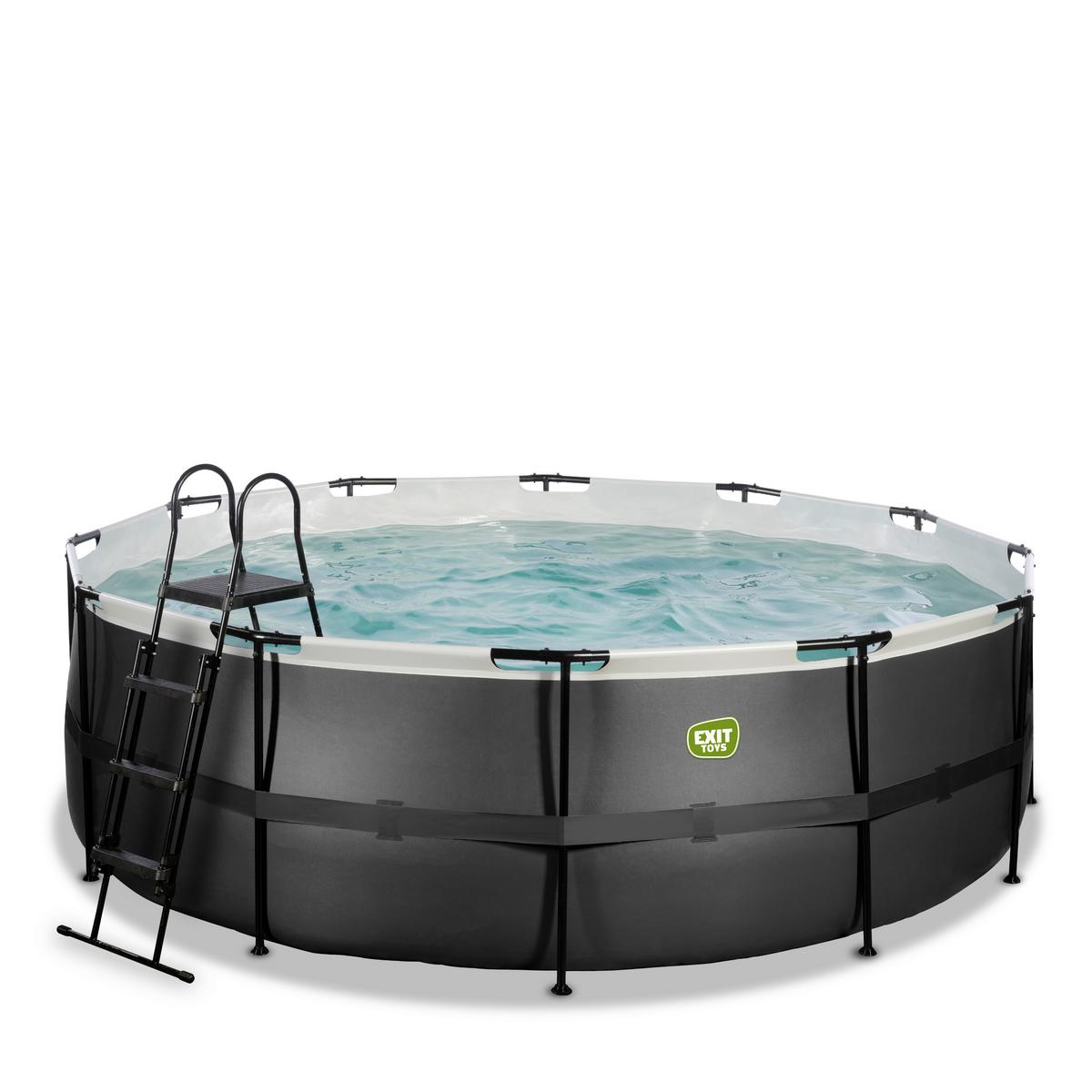 Bazen Exit Black Pool, Ø 427cm - črna, Konvencionalno, umetna masa (427/122cm) - EXIT Toys