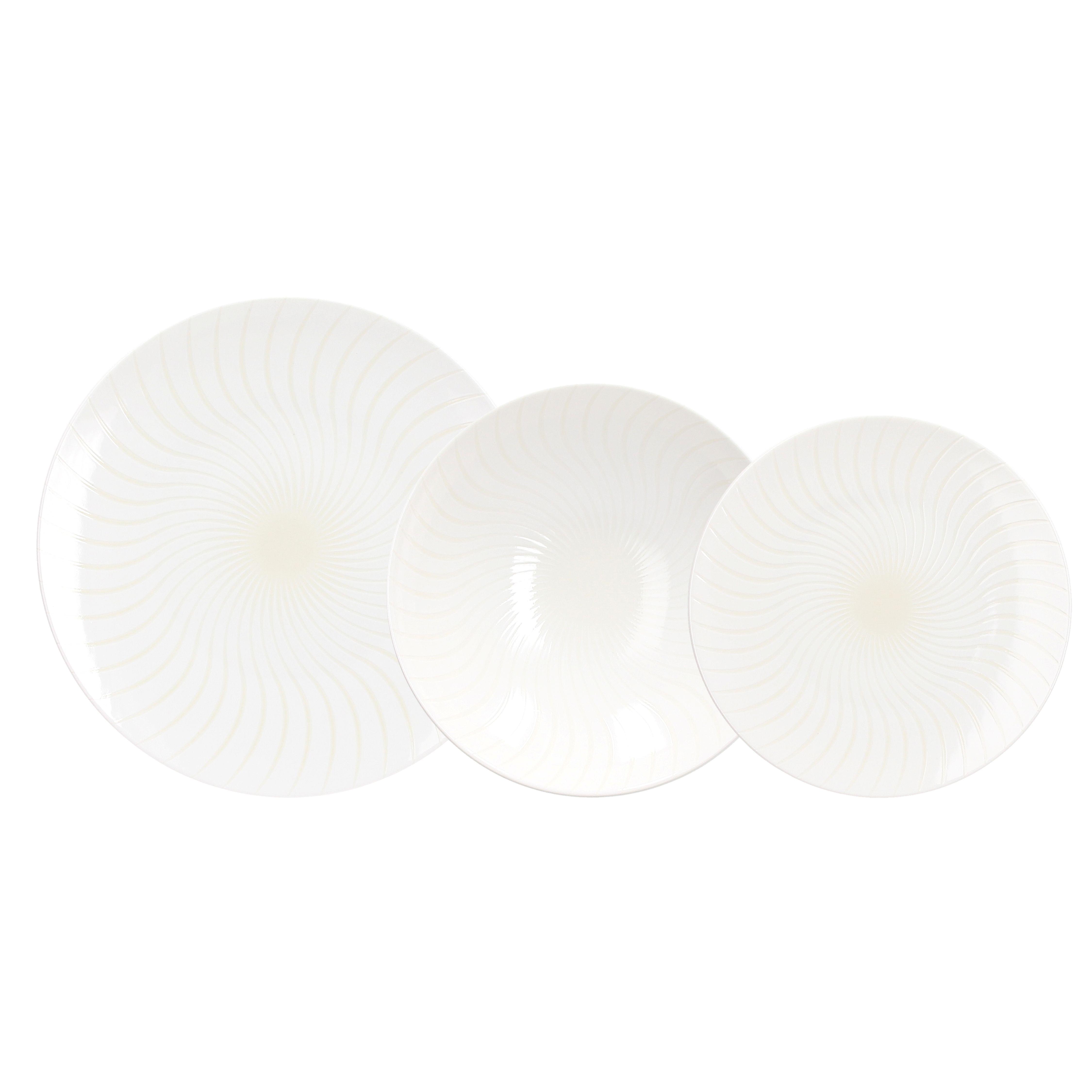 Servis Za Jelo Moon Ivory - bijela, Basics, keramika (29,5/28,5/23,5cm) - Tognana