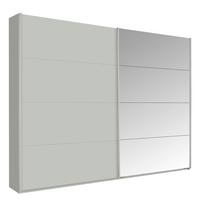 Omara Z Drsnimi Vrati Quadra, Svetlo Siva - siva, Konvencionalno, kovina/steklo (271/229/62cm) - Xora