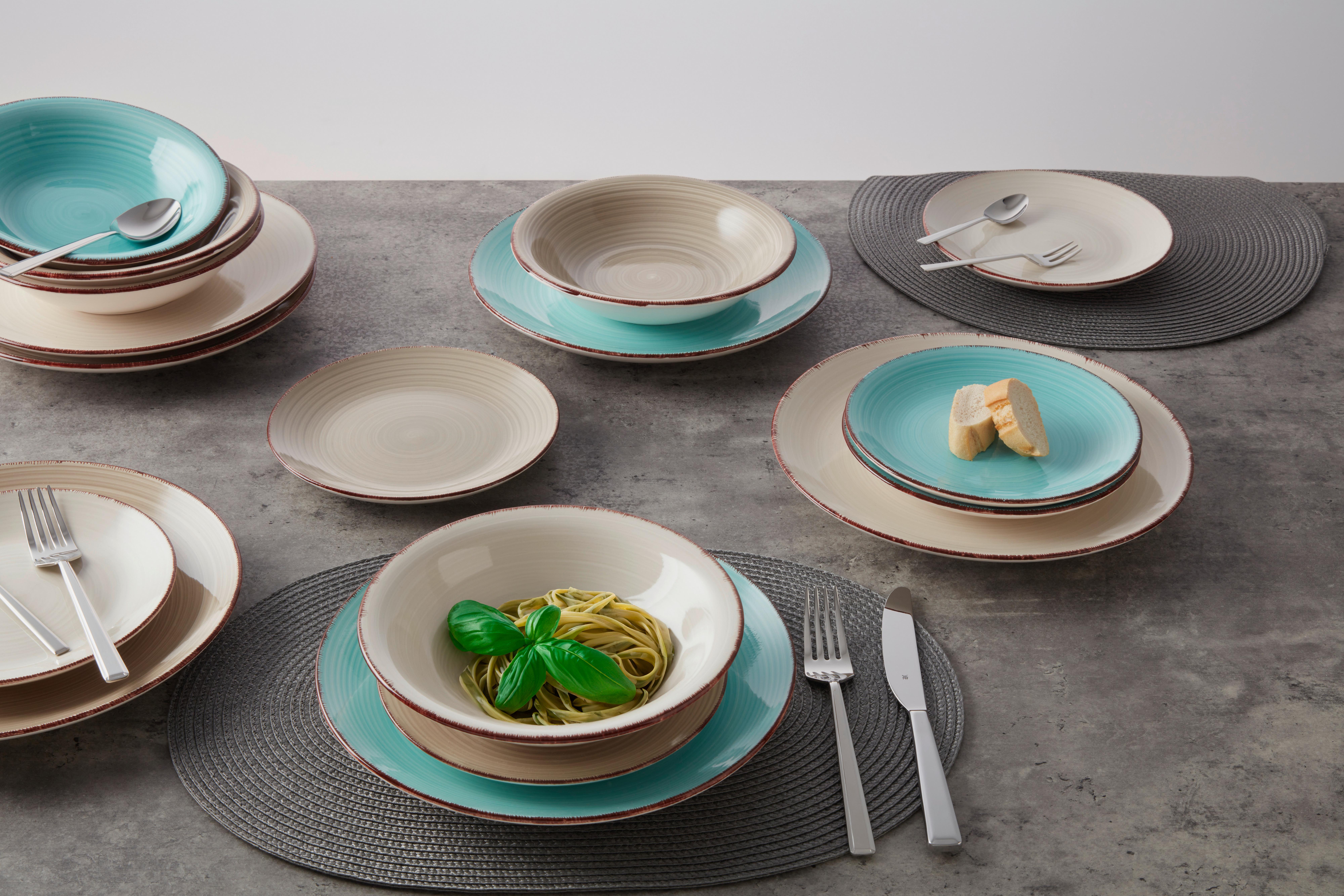 Tafelservice Inka Beige 18-teilig - Beige, KONVENTIONELL, Keramik - Based