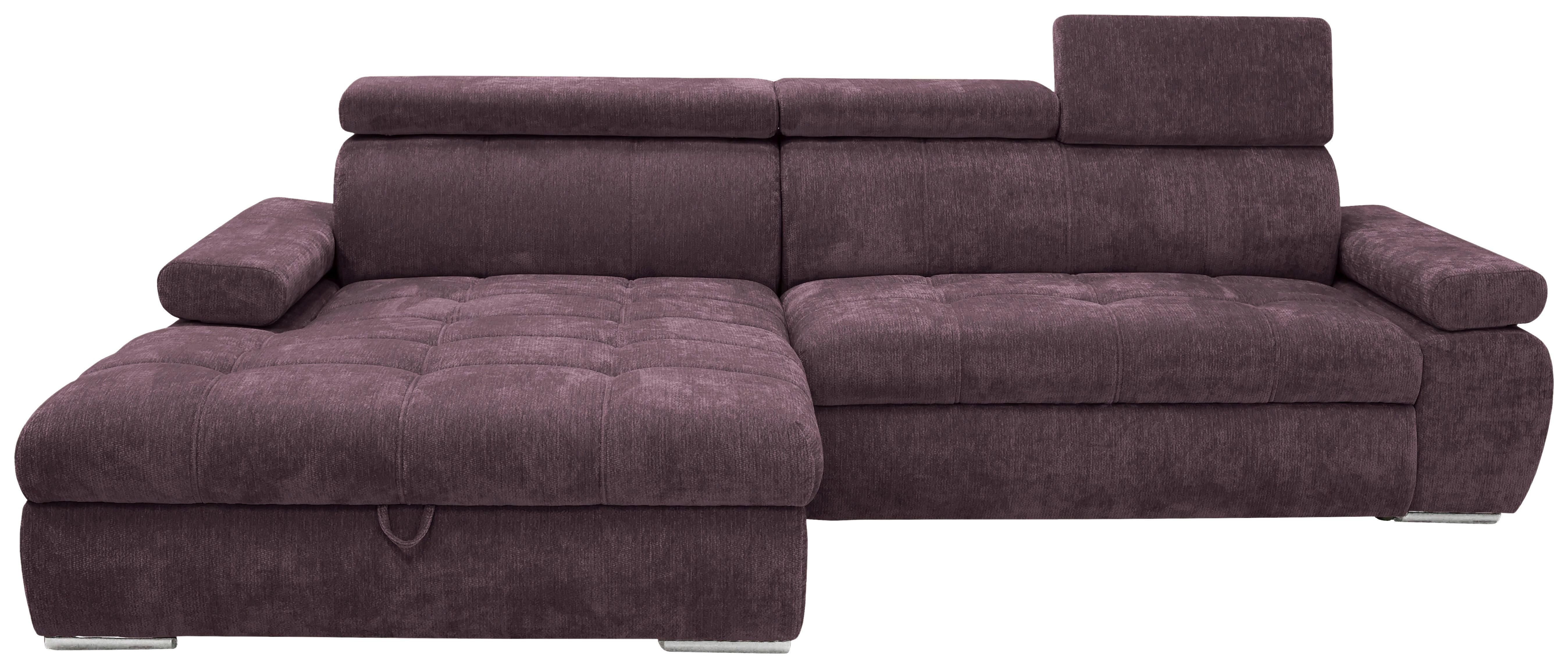 Kutna Garnitura Vegas - srebrne boje/boje kupine, Design, drvo/tekstil (173/294cm) - Modern Living