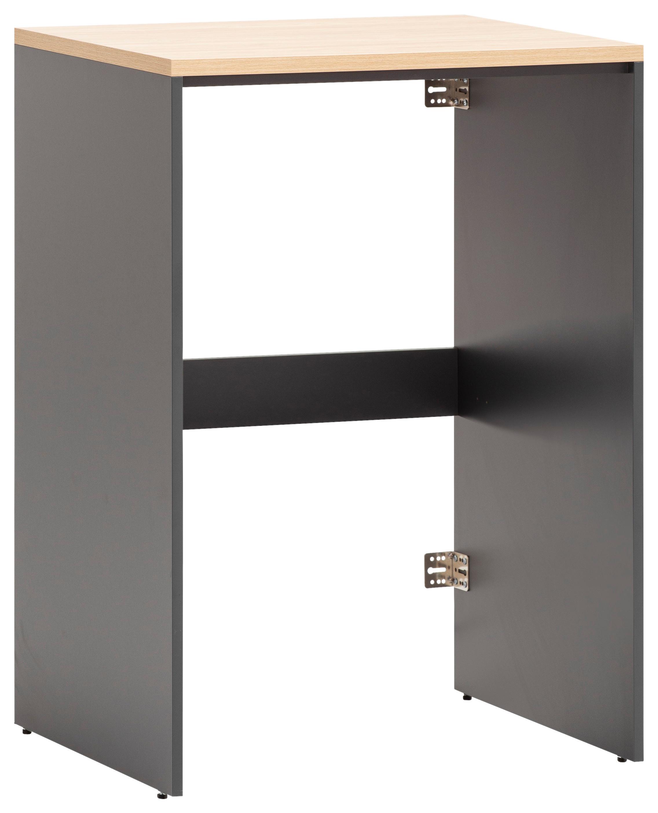 Waschmaschinenschrank SOLEA Anthrazit ca. 67x96x60cm - Eichefarben/Anthrazit, MODERN, Holzwerkstoff (67,1/96/60cm) - MID.YOU