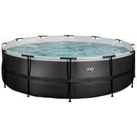 Bazen Exit Black Pool, Črpalka S Peščenim Filtrom, Ø 488cm - črna, Konvencionalno, kovina (488/122cm) - EXIT Toys