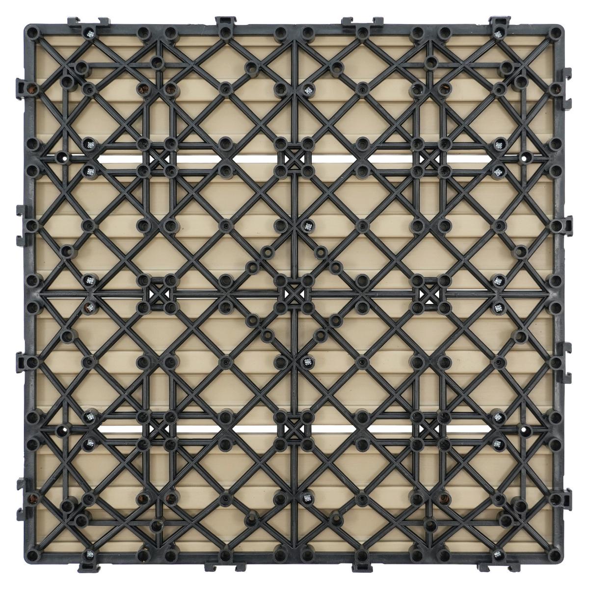 PŁYTKA TARASOWA PREMIUM 11ER SET - beżowy, Konventionell, materiał drewnopochodny (30/30/2,1cm) - Ambia Garden