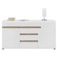 Sideboard Weiß Hochglanz/Eichefarben - MODERN, Holzwerkstoff/Kunststoff (164/87/42cm) - Mömax modern living Sideboard Weiß Hochglanz/Eichefarben - MODERN, Holzwerkstoff/Kunststoff (164/87/42cm) - Mömax modern living