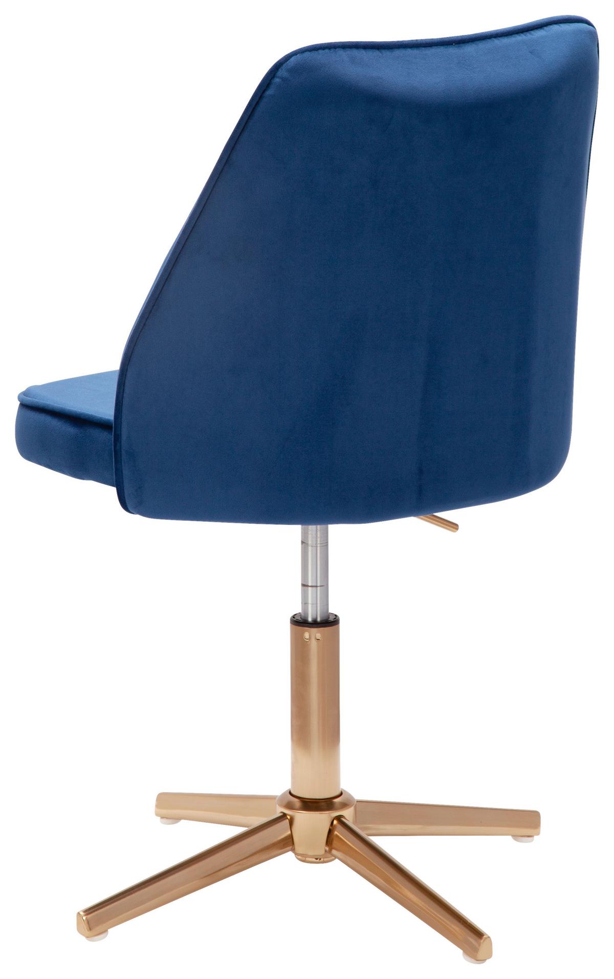 Stol Wl6.304 - zlate barve/modra, Konvencionalno (60/100/60cm) - MID.YOU