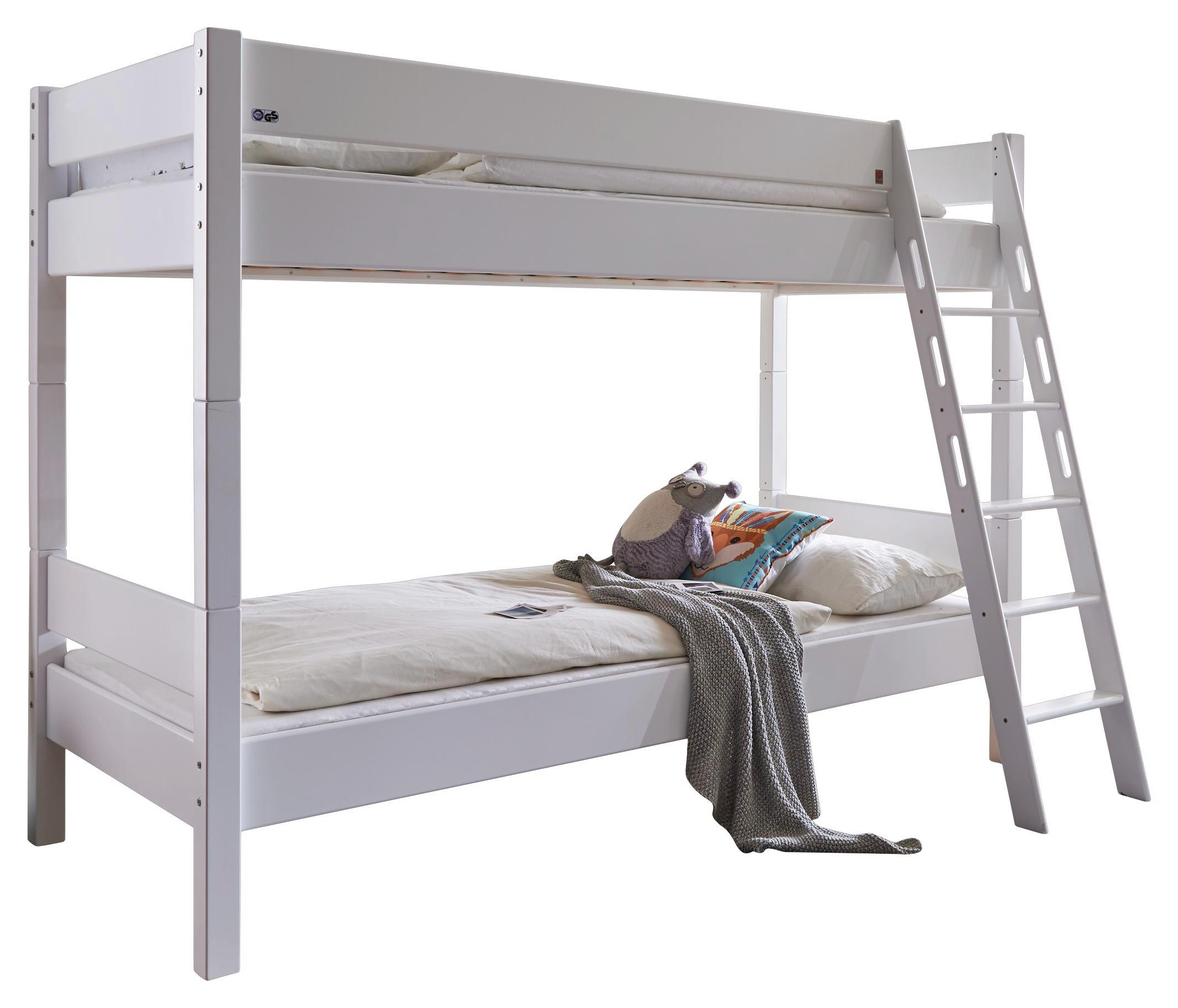 ETAGENBETT in Weiß 'Stefan' - Weiß, Design, Holz (90/200cm)