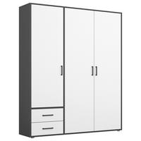 DULAP  USI ROTATIVE VOYAGER - alb/gri, Modern, material pe bază de lemn (140/194/53cm) - Modern Living