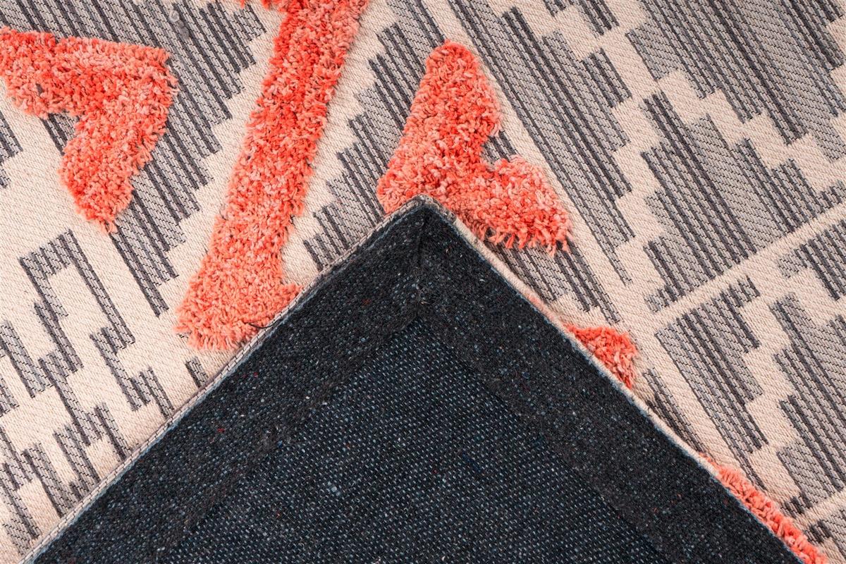 FLACHWEBETEPPICH ETHNIE 100 GRAU/APRICO 120X170 - Koralle/Grau, Design, Textil (120/170cm) - Kayoom