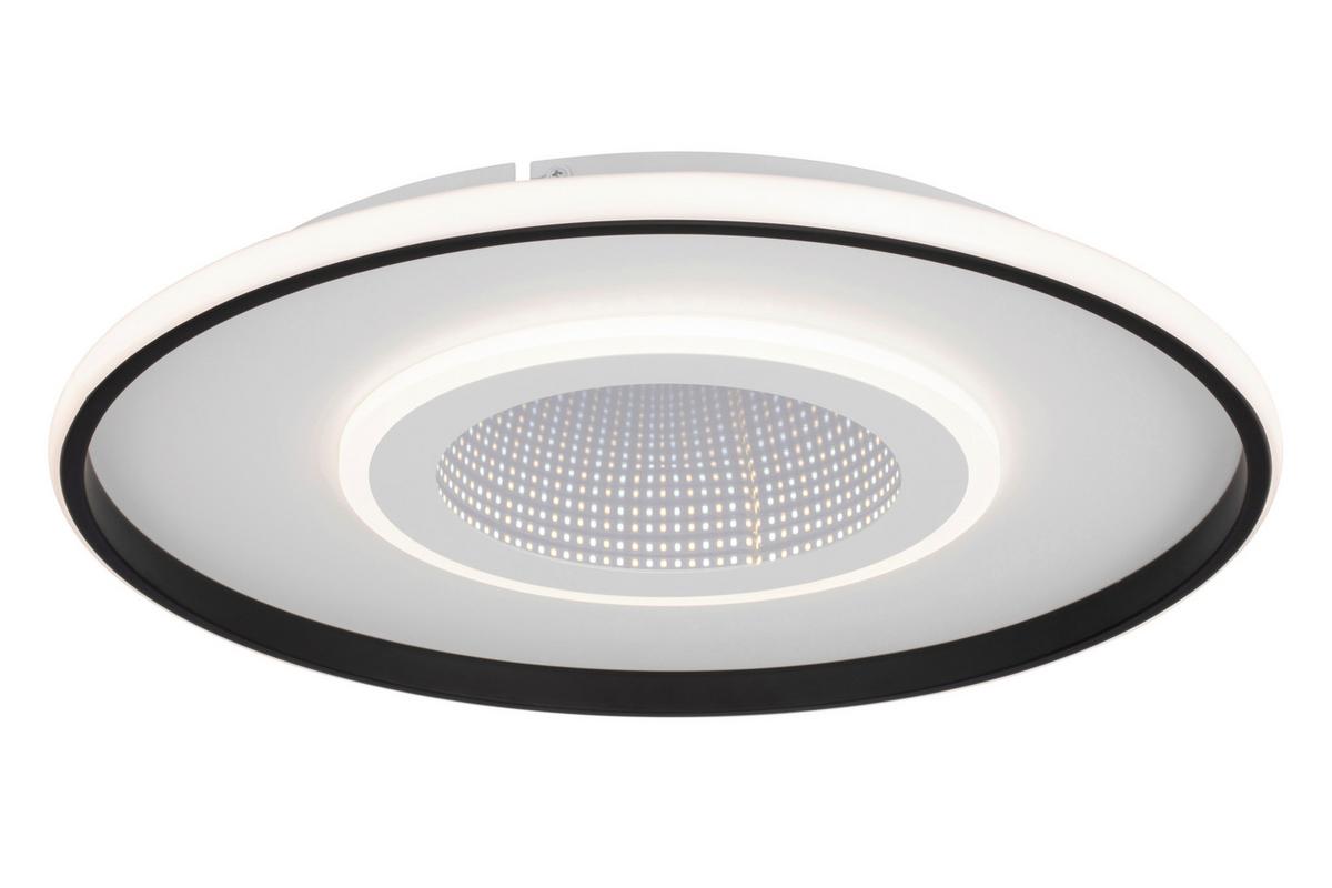 LAMPA SUFITOWA LED SALFORD *SBN* - czarny/biały, Trend, tworzywo sztuczne/metal (50/5,5cm) - Novel