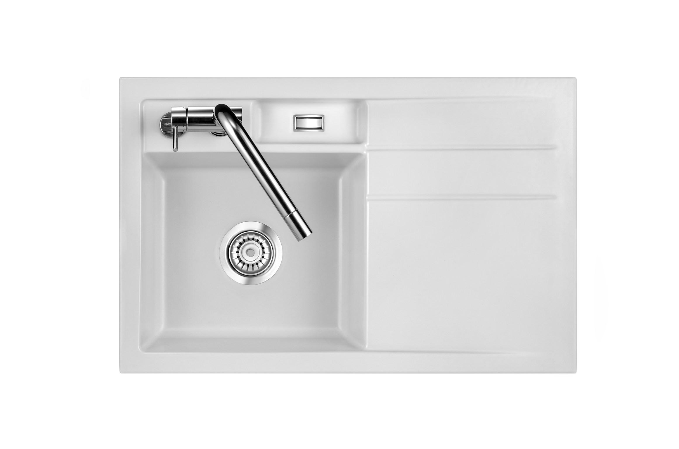 Spüle BELA 78, polarweiß, Becken links - Weiß, MODERN, Keramik (78/51cm) - Systemceram