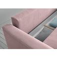 Sofa mit Schlaffunktion in Pink 'Lazy 3DL' - Pink/Silberfarben, Design, Holzwerkstoff/Kunststoff (250/87/129cm) - Livetastic Sofa mit Schlaffunktion in Pink 'Lazy 3DL' - Pink/Silberfarben, Design, Holzwerkstoff/Kunststoff (250/87/129cm) - Livetastic