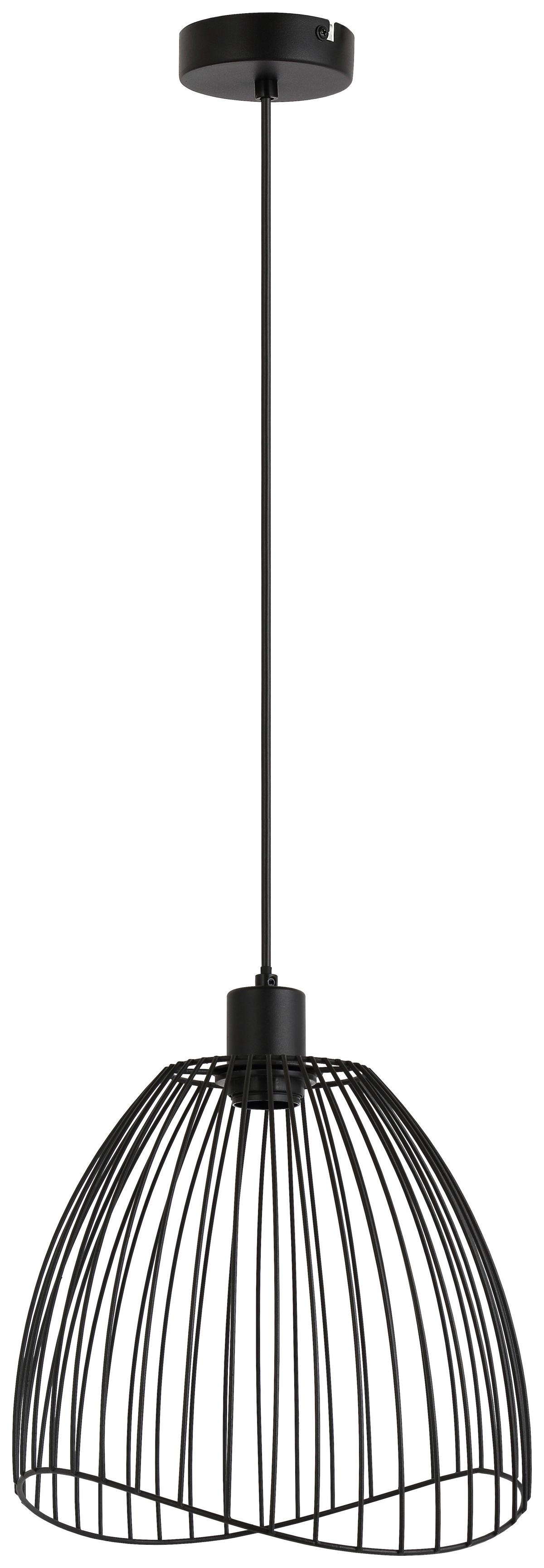 Hängeleuchte Eliot max. 40 Watt - Schwarz, MODERN, Kunststoff/Metall (29/120cm) - Mömax