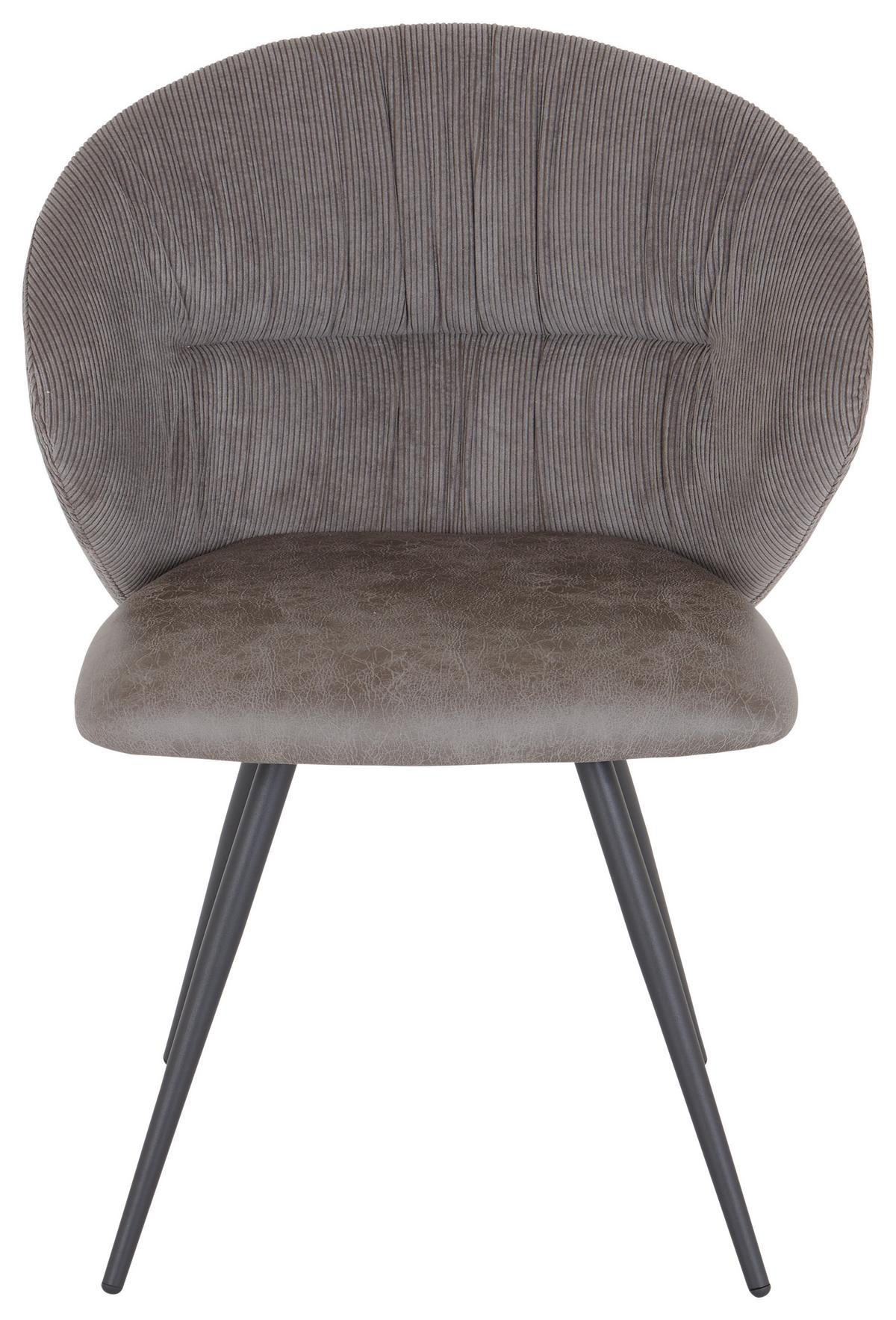 Stol Adana, Siva - siva/črna, Moderno, kovina/tekstil (57/80,5/62cm) - Modern Living