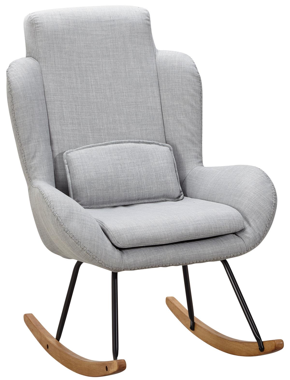 SCHAUKELSESSEL ROCKY - Eichefarben/Grau, Design, Holz/Textil (75/110/88,5cm) - MID.YOU