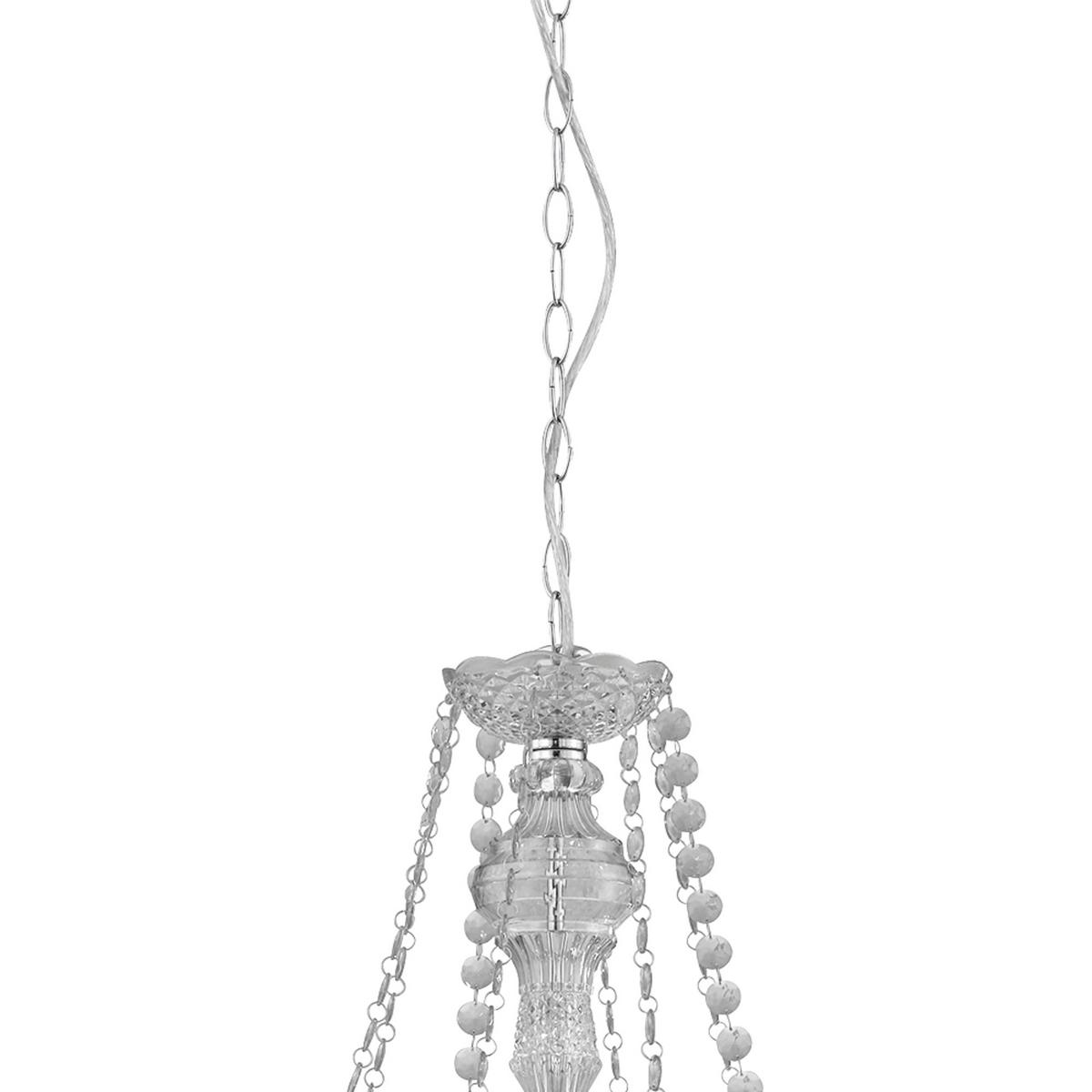 Csillár Marie Therese 8888-8cl - krómszínű, Konventionell, műanyag/fém (74/150cm)