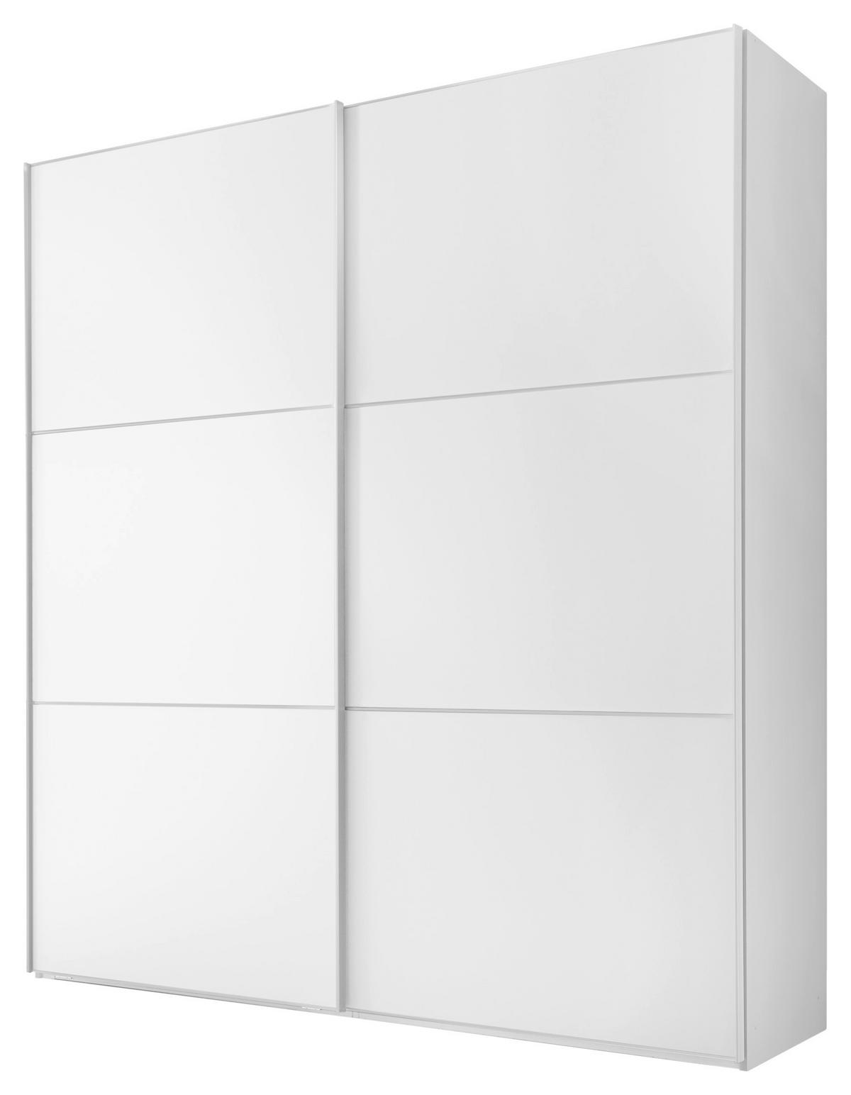 Schwebetürenschrank Includo in Weiß ca. 167x222x68cm - Alufarben/Weiß, MODERN (167/222/68cm) - MID.YOU