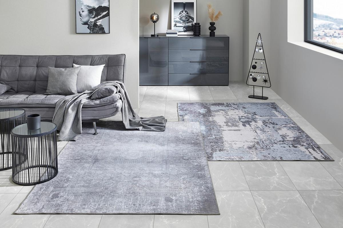 Zierkissen Dobby Uni in Silber/Weiß ca. 45x45cm - Silberfarben/Weiß, Textil (45/45cm) - Premium Living