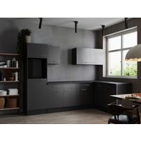 Kotna Kuhinja Brez Aparatov Oliver, 280x172cm - srebrne barve/siva, Design, kovina/leseni material (280/172cm) - Respekta