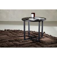 Couchtisch Lawton Ø ca. 50 cm Schwarz - Schwarz, Design, Holz/Metall (50/50/45cm) - Livetastic