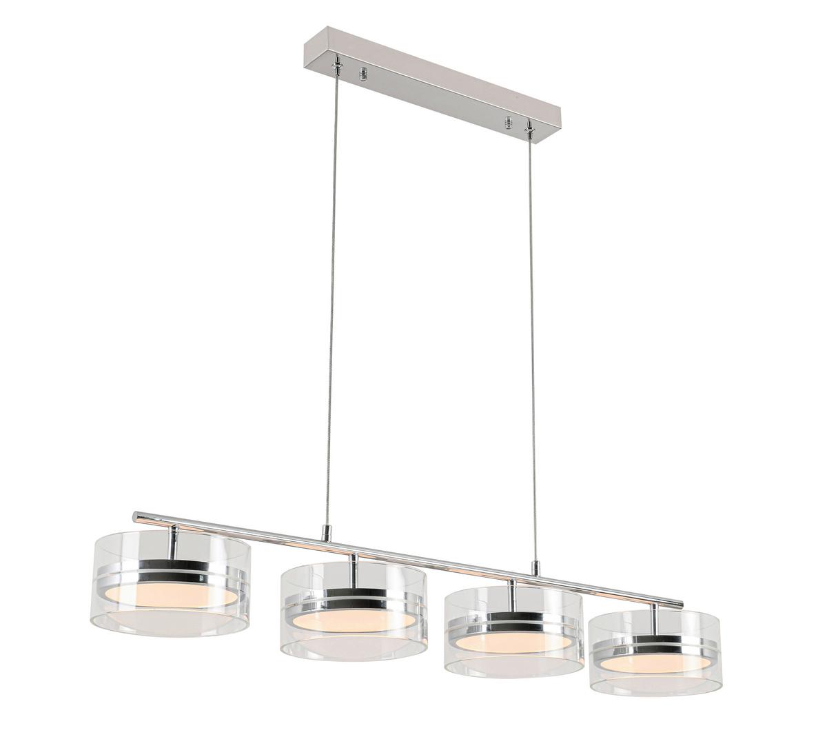 LAMPA WISZĄCA LED LUCA *SBN*SH* - kolor chromowy, Design, tworzywo sztuczne/metal (93/18/120cm) - Novel